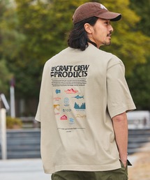 THE CRAFT CREW PRODUCTS（ザクラフトクループロダクツ）の「ヘビーウェイトファンクショナルファブリック ビッグシルエット バックプリントクルーネック半袖Tシャツ   抗菌・防臭【THE CRAFT CREW PRODUCTS】（Tシャツ/カットソー）」