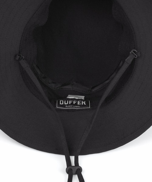 The DUFFER of ST.GEORGE（ザダファーオブセントジョージ）の「〔BLACK LABEL〕MINOTEC RIPSTOP SAFARI HAT：機能素材 サファリハット（ハット・メンズ・ブラック・F）」の7枚目の写真