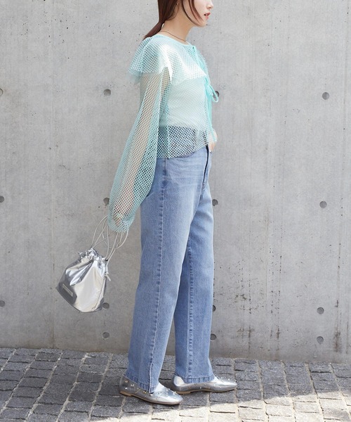 vin 裾スリットデニム 新品 ブルー FRAMeWORK（フレームワーク）の「裾スリットDENIM◇（デニム