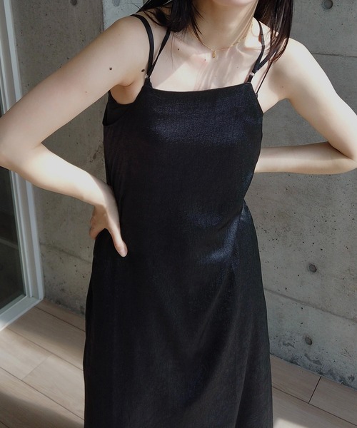 y/m by RIKA（イムバイリカ）の「サテンキャミワンピース（ワンピース・レディース・アイボリー/ブラック・FREE）」の20枚目の写真