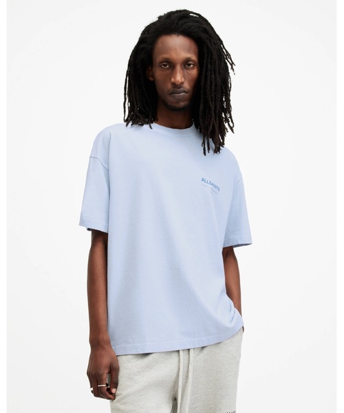 ALLSAINTS(オールセインツ)の「ACCESS OVERSIZED CREW NECK T-SHIRT | ACCESS オーバーサイズ クルー ネック Tシャツ(Tシャツ/カットソー・メンズ・ブルー系その他・XS/S/M/L/XL)」の8枚目の写真