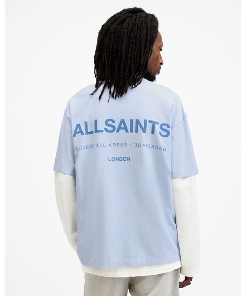 ALLSAINTS(オールセインツ)の「ACCESS OVERSIZED CREW NECK T-SHIRT | ACCESS オーバーサイズ クルー ネック Tシャツ(Tシャツ/カットソー・メンズ・ブルー系その他・XS/S/M/L/XL)」の4枚目の写真