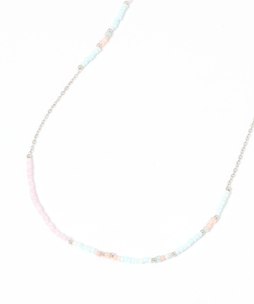 GLOBAL WORK Smile Seed Store(グローバルワーク スマイルシードストア)の「ビーズロングネックレス/111173(ネックレス・レディース・ネイビー/ピンク系その他・FREE)」の2枚目の写真
