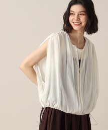 ◆【洗える】シアースリーブレスブルゾン(S~L)