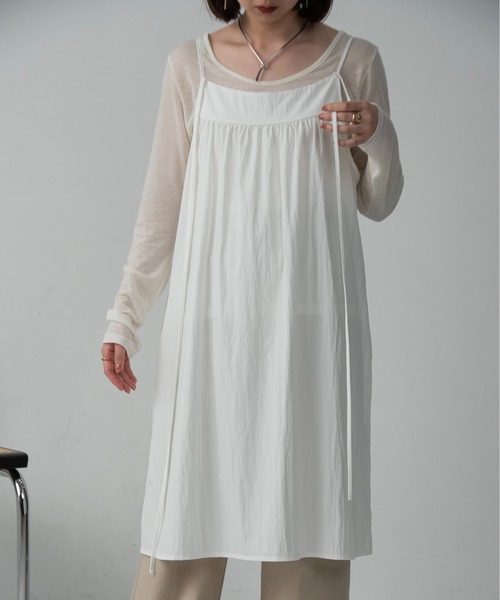 Amiur（エミレ）の「cross midi cami ops / クロスミディキャミ