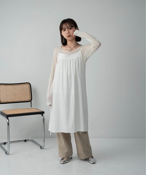 Amiur（エミレ）の「cross midi cami ops / クロスミディキャミ
