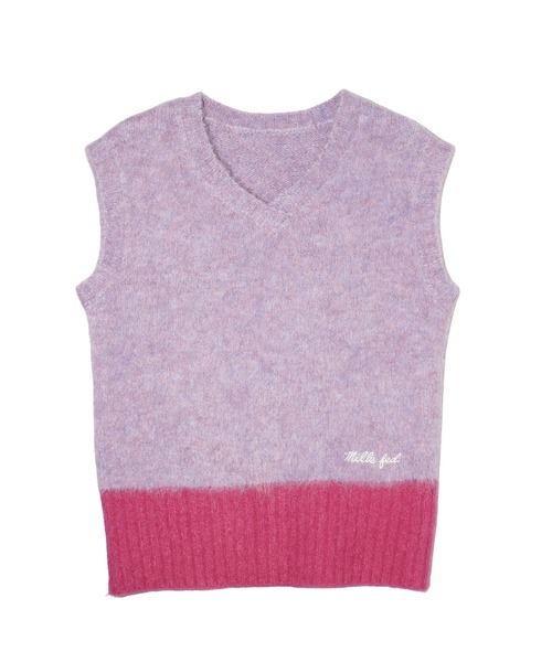 MILKFED.（ミルクフェド）の「SHAGGY KNIT VEST（ベスト・レディース・グレー/ブルー/ライトパープル・ONE SIZE）」の14枚目の写真
