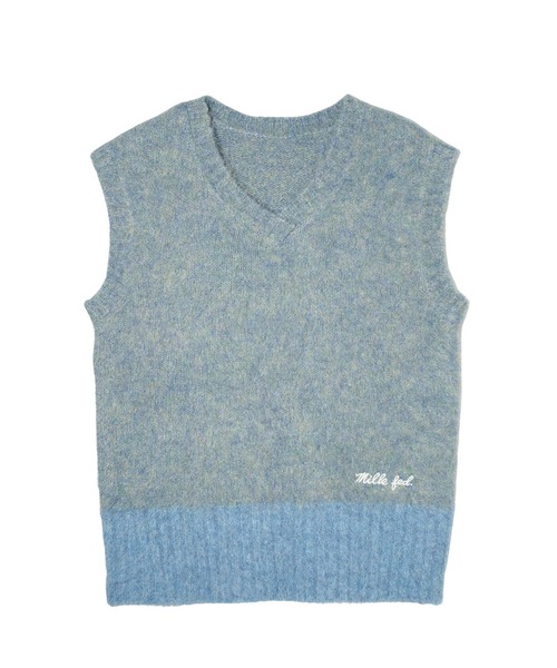 MILKFED.（ミルクフェド）の「SHAGGY KNIT VEST（ベスト・レディース・グレー/ブルー/ライトパープル・ONE SIZE）」の15枚目の写真