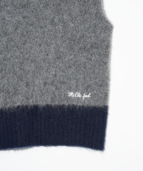MILKFED.（ミルクフェド）の「SHAGGY KNIT VEST（ベスト・レディース・グレー/ブルー/ライトパープル・ONE SIZE）」の8枚目の写真