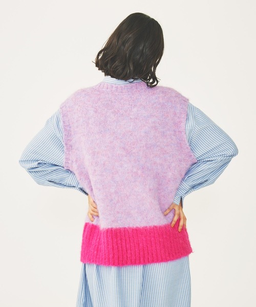 MILKFED.（ミルクフェド）の「SHAGGY KNIT VEST（ベスト・レディース・グレー/ブルー/ライトパープル・ONE SIZE）」の19枚目の写真