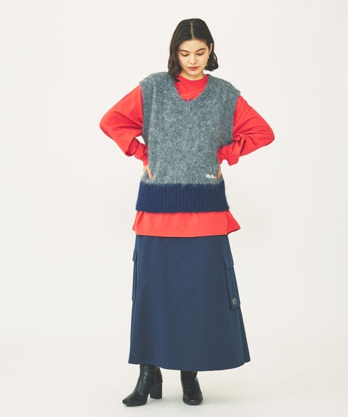MILKFED.（ミルクフェド）の「SHAGGY KNIT VEST（ベスト・レディース・グレー/ブルー/ライトパープル・ONE SIZE）」の17枚目の写真