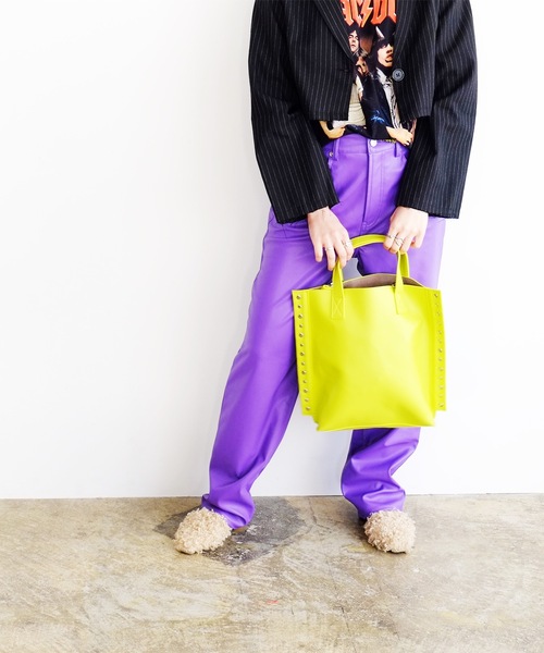 Magine(マージン)の「cheek チーク:rivet 2way tote/リベット2way トートバッグ(トートバッグ・レディース・パープル/シルバー/イエロー/ブラック・FREE)」の3枚目の写真