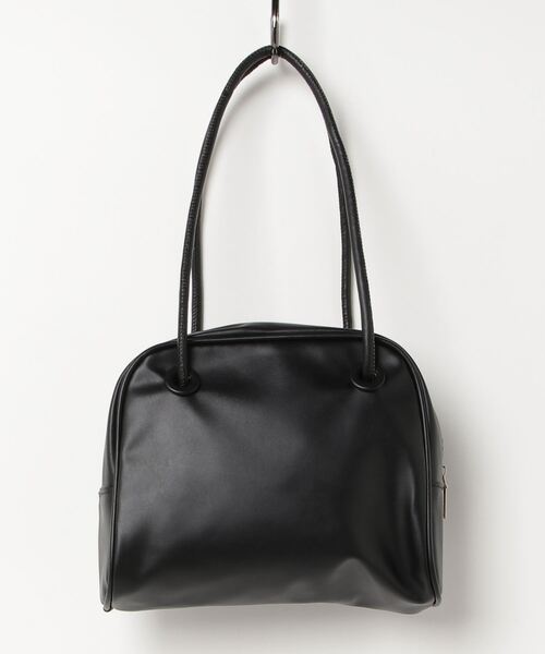HIKA（ヒカ）の「【HIKA】フェイクレザーダブルハンドルスクエアBAG（ボストンバッグ・レディース・ブラウン/ブラック・FREE）」の3枚目の写真