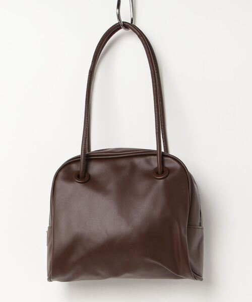HIKA（ヒカ）の「【HIKA】フェイクレザーダブルハンドルスクエアBAG（ボストンバッグ・レディース・ブラウン/ブラック・FREE）」の9枚目の写真
