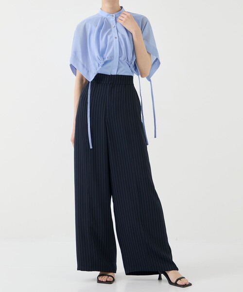 CITY TOKYO（シティトウキョウ）の「＜手洗い可能＞＜接触冷感＞ダブルクロスワイドパンツ（スラックス・レディース・ダークグレー/ネイビー/ライトグレー/ブラック・1/2）」の12枚目の写真