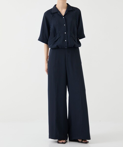 CITY TOKYO（シティトウキョウ）の「＜手洗い可能＞＜接触冷感＞ダブルクロスワイドパンツ（スラックス・レディース・ダークグレー/ネイビー/ライトグレー/ブラック・1/2）」の11枚目の写真