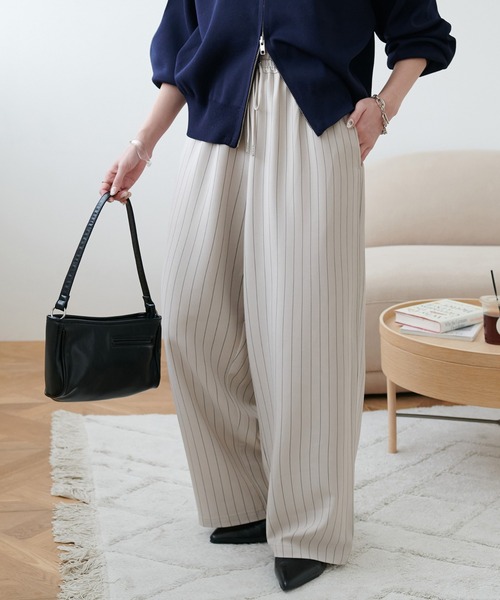 DISCOAT（ディスコート）の「《新色追加/7サイズ展開》とろみイージーパンツ【ユニセックス】（その他パンツ・レディース・グレー/アイボリー/ブラック/ブラウン/ライトベージュ/ベージュ/ライム/ベージュ系その他/ダークグレー/ダークブラウン/ブラック系その他/ブラウン系その他/ネイビー/ライトグレー/キャメル/ベージュ系その他2/インディゴブルー/モカ/グレイッシュベージュ/グレー系その他/レモンイエロー/チャコールグレー/ピンク・SMALL/MEDIUM/LARGE/X-LARGE/SP/MT/PM/SHORT/M）」の8枚目の写真