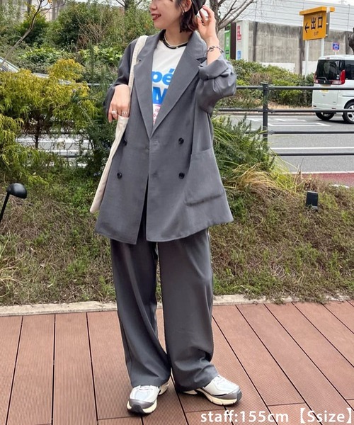 イタリア購入セットアップ 深いブルーベルベットとろみイージーパンツ Discoat パンツ 「新色追加/7サイズ展開」とろみイージーパンツ