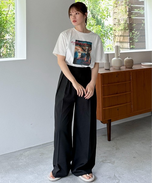 feepur(フェピュール)の「ダブルタックワイドパンツ(スラックス・レディース・ブラック/グレー・SMALL/MEDIUM)」の16枚目の写真