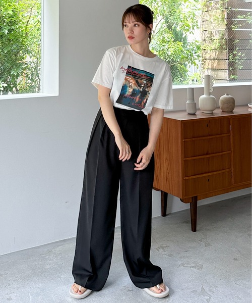 feepur(フェピュール)の「ダブルタックワイドパンツ(スラックス・レディース・ブラック/グレー・SMALL/MEDIUM)」の20枚目の写真