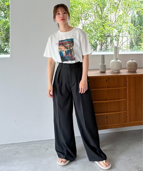 feepur(フェピュール)の「ダブルタックワイドパンツ(スラックス・レディース・ブラック/グレー・SMALL/MEDIUM)」の19枚目の写真