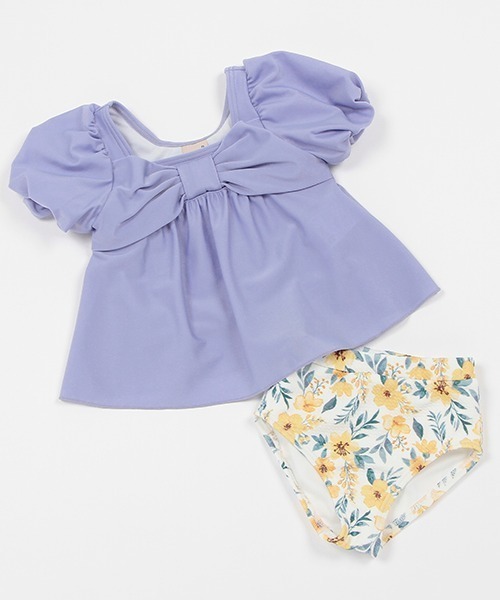 petit main（プティマイン）の「【SWIM】パフスリーブタンキニ（水着・キッズ・ピンク/ライトピンク/アイボリー/ライトブルー・80ｃｍ/90cm/130cm/120cm/110cm/100cm）」の10枚目の写真