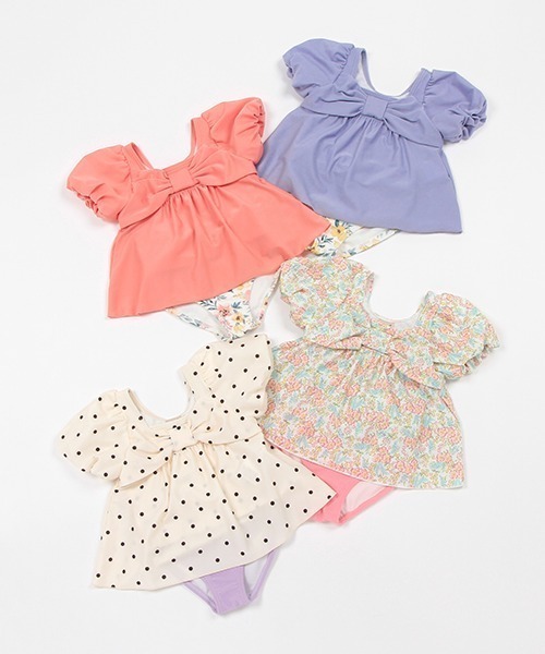 petit main（プティマイン）の「【SWIM】パフスリーブタンキニ（水着・キッズ・ピンク/ライトピンク/アイボリー/ライトブルー・80ｃｍ/90cm/130cm/120cm/110cm/100cm）」の8枚目の写真