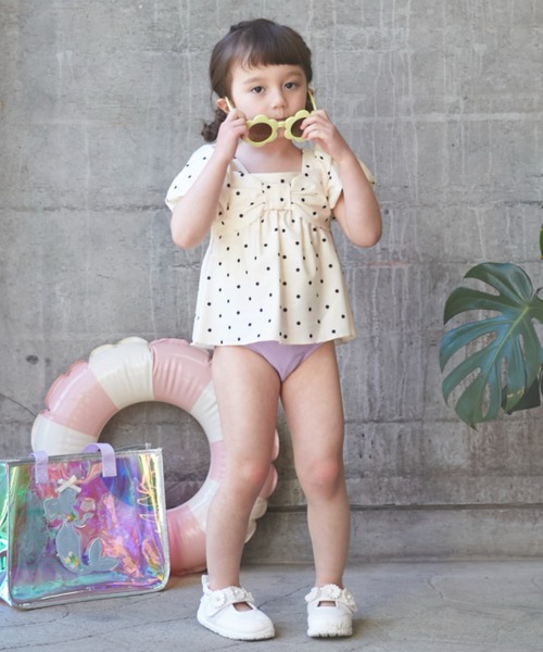 petit main（プティマイン）の「【SWIM】パフスリーブタンキニ（水着・キッズ・ピンク/ライトピンク/アイボリー/ライトブルー・80ｃｍ/90cm/130cm/120cm/110cm/100cm）」の22枚目の写真