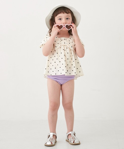 petit main（プティマイン）の「【SWIM】パフスリーブタンキニ（水着・キッズ・ピンク/ライトピンク/アイボリー/ライトブルー・80ｃｍ/90cm/130cm/120cm/110cm/100cm）」の19枚目の写真