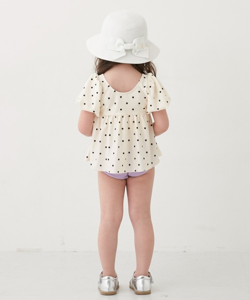 petit main（プティマイン）の「【SWIM】パフスリーブタンキニ（水着・キッズ・ピンク/ライトピンク/アイボリー/ライトブルー・80ｃｍ/90cm/130cm/120cm/110cm/100cm）」の20枚目の写真