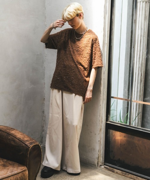 Shoowtime(ショウタイム)の「モヘアライクラメルーズTシャツ(Tシャツ/カットソー・メンズ・ブラック/ホワイト/ブラウン・MEDIUM/LARGE)」の22枚目の写真