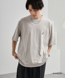 KANGOL（カンゴール）の「KANGOL カンゴール 別注 ロゴ ワンポイント刺繍オーバーサイズ半袖Tシャツ（Tシャツ/カットソー）」