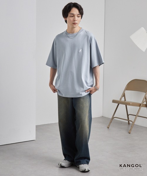 KANGOL/カンゴール 別注 ロゴ ワンポイント刺繍オーバーサイズ半袖T