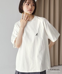 KANGOL（カンゴール）の「KANGOL/カンゴール 別注 ロゴ ワンポイント刺繍オーバーサイズ半袖Tシャツ（Tシャツ/カットソー）」