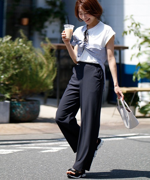 Ehre style(エーレスタイル)の「アラフォー世代へ脇隠しTシャツ安心して使えます!(Tシャツ/カットソー・レディース・ブラック/ベージュ/マスタード/ホワイト・FREE)」の12枚目の写真