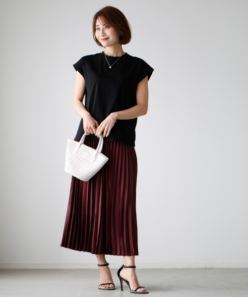 Ehre style(エーレスタイル)の「アラフォー世代へ脇隠しTシャツ安心して使えます!(Tシャツ/カットソー・レディース・ブラック/ベージュ/マスタード/ホワイト・FREE)」の17枚目の写真