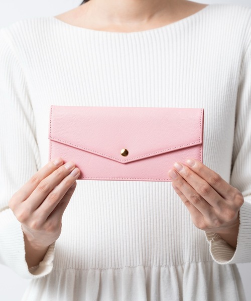 セール】サフィアーノレザー スキミング防止 コンパクト かぶせ蓋付き