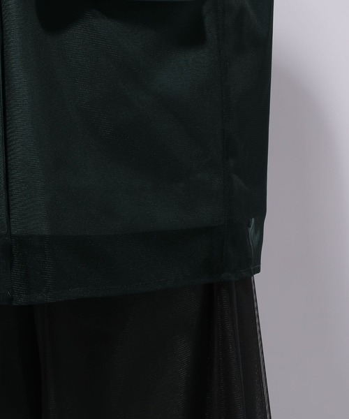 HARE(ハレ)の「チュールドッキングジャケット(hARE)(テーラードジャケット・レディース・グレー/グリーン・FREE)」の19枚目の写真