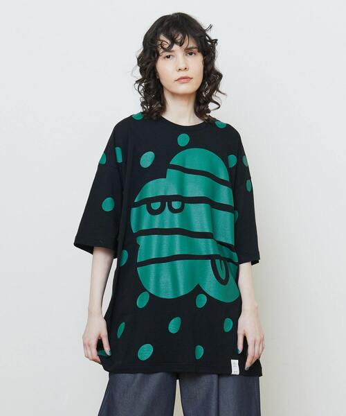 FRAPBOIS(フラボア)の「マークドットT2(Tシャツ/カットソー・レディース・ホワイト/ブラック/ベージュ・1)」の2枚目の写真