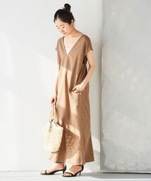 le.coeur blanc | バックベルトVネックワンピース(ワンピース)