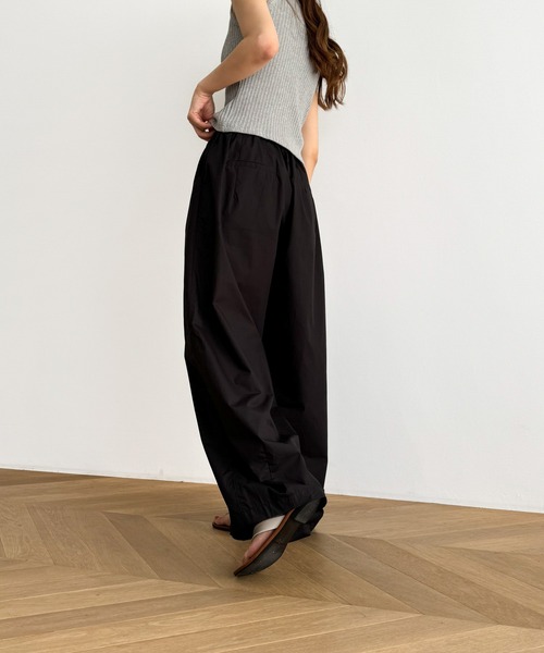 CANAL JEAN(キャナルジーン)の「El mar コットンギャザーワイドパンツ(その他パンツ・レディース・ブラック/ベージュ/カーキ・ONE SIZE)」の5枚目の写真