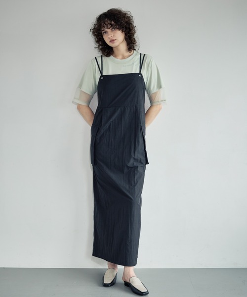 Formeque（フォルミーク）の「【Formeque】ナイロンキャミワンピース（ワンピース・レディース・ブラック/ライトグレー・FREE）」の9枚目の写真