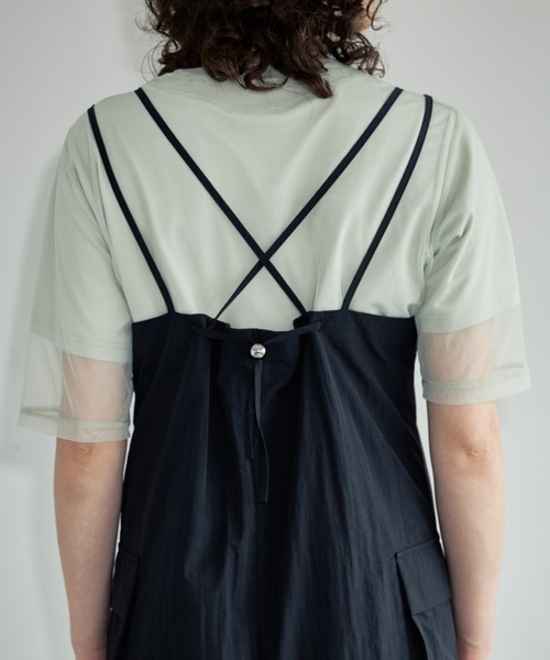 Formeque（フォルミーク）の「【Formeque】ナイロンキャミワンピース（ワンピース・レディース・ブラック/ライトグレー・FREE）」の6枚目の写真