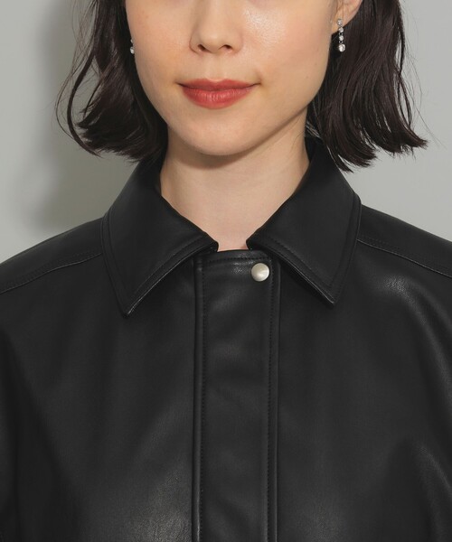 Ray BEAMS(レイビームス)の「フェイクレザー フライト ベスト(ベスト・レディース・ブラック・ONE SIZE)」の14枚目の写真