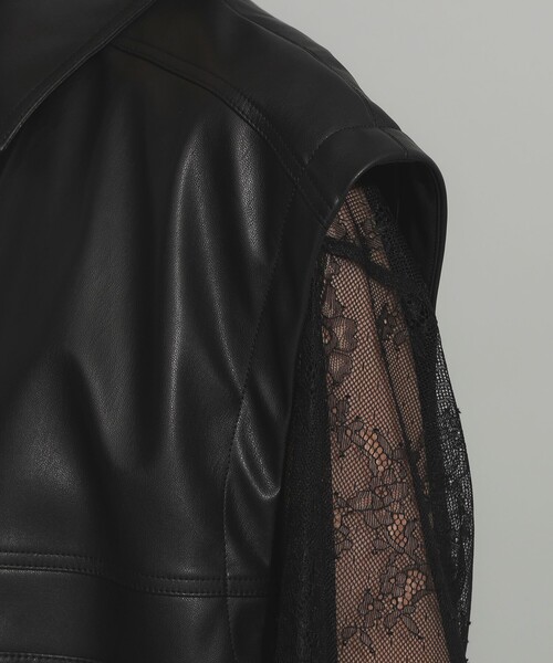 Ray BEAMS(レイビームス)の「フェイクレザー フライト ベスト(ベスト・レディース・ブラック・ONE SIZE)」の13枚目の写真