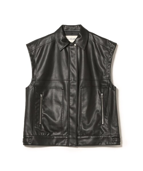 Ray BEAMS(レイビームス)の「フェイクレザー フライト ベスト(ベスト・レディース・ブラック・ONE SIZE)」の18枚目の写真