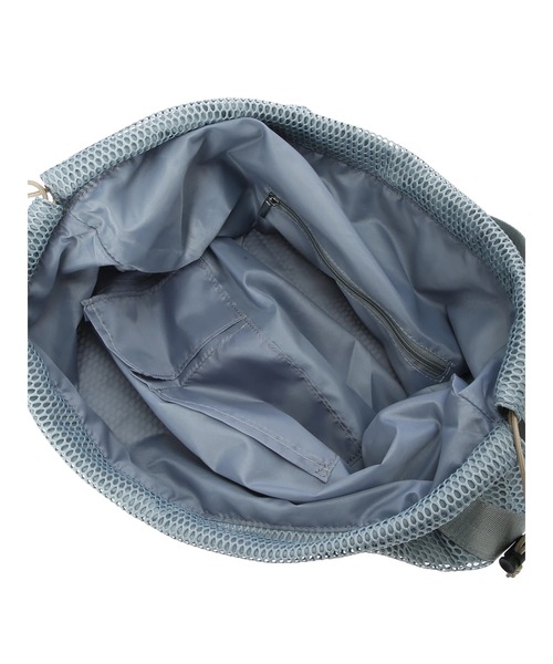 Green　Parks（グリーンパークス）の「・Cu-shut　メッシュドローストリングショルダー（ショルダーバッグ・レディース・アイボリー/ブラック/グレー・FREE）」の7枚目の写真