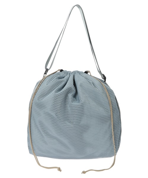 Green　Parks（グリーンパークス）の「・Cu-shut　メッシュドローストリングショルダー（ショルダーバッグ・レディース・アイボリー/ブラック/グレー・FREE）」の5枚目の写真