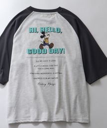 【Disney/ディズニー】ミッキーマウス アートワーク 七分袖 Tシャツ