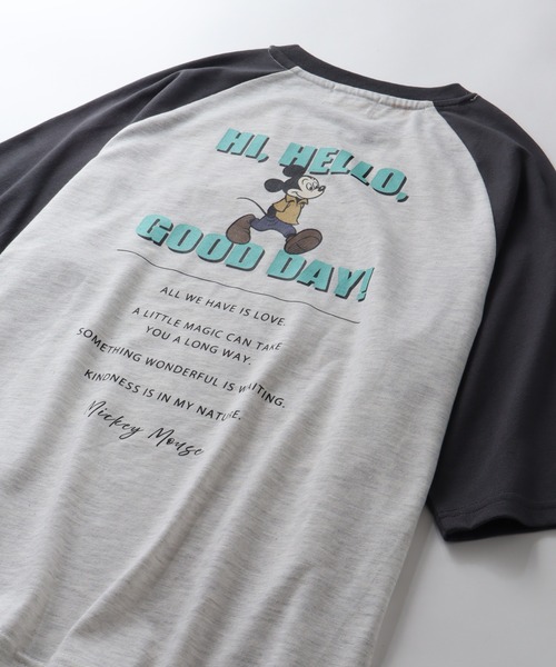 Disney（ディズニー）の「【Disney/ディズニー】ミッキーマウス アートワーク 七分袖 Tシャツ（Tシャツ/カットソー・レディース・杢グレー/ホワイト系2/ホワイト系1/ライトグレー・L/M）」の16枚目の写真